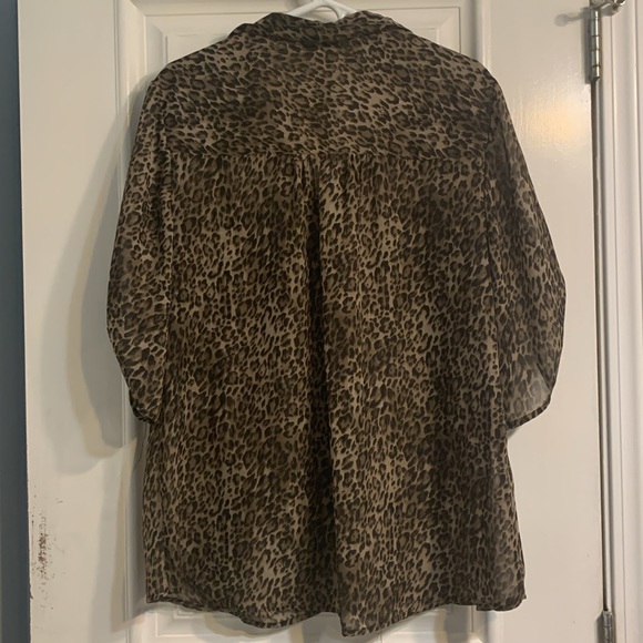Sheer Leopard Blouse - Picture 2 of 11